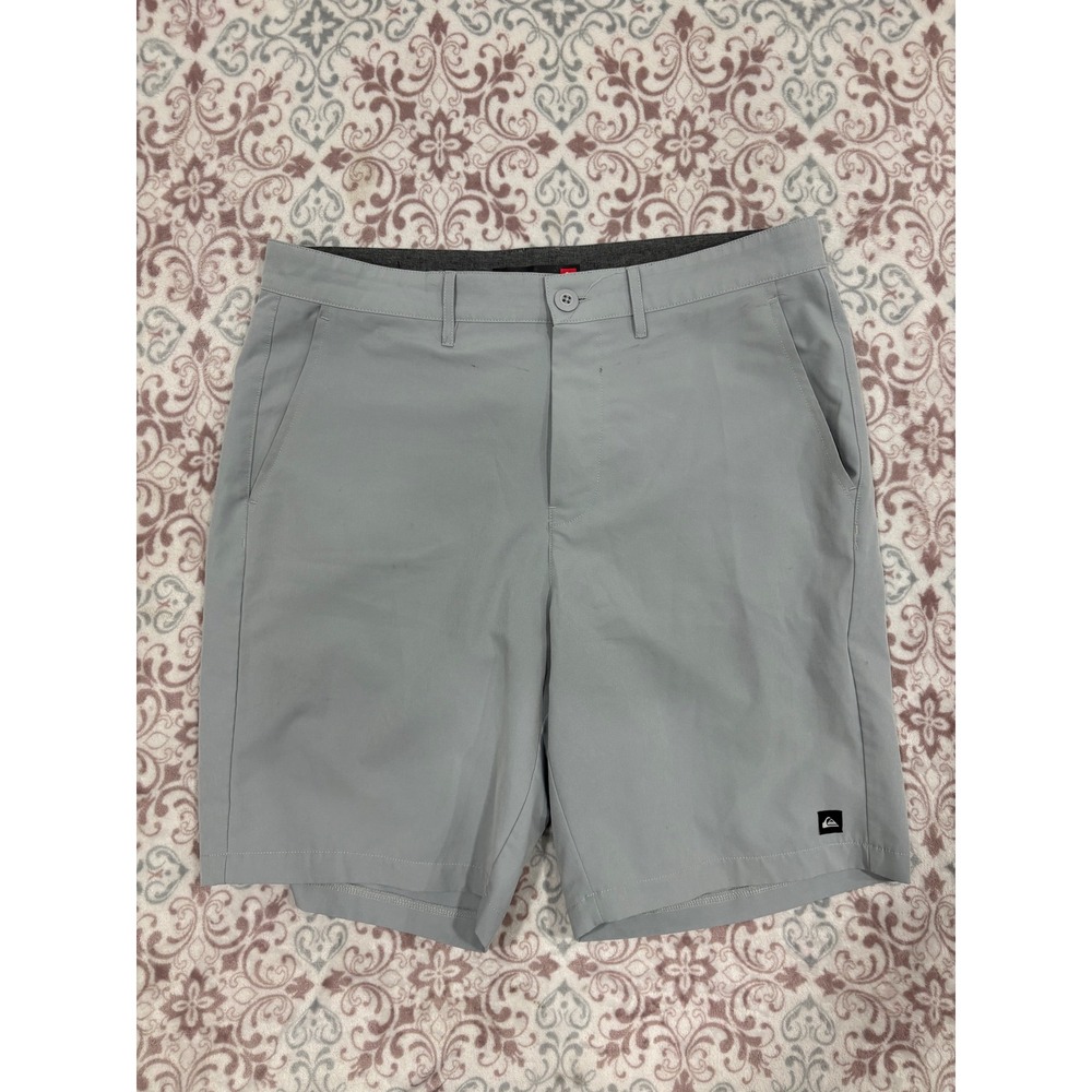 Quiksilver Mens Hybrid Shorts Grey Size 33 Stretch Quick Dry Boardshorts Walk